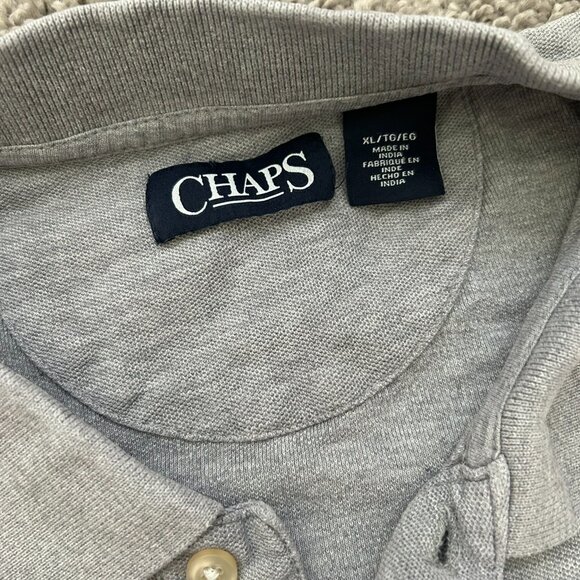 2018 Chaps Grey Polo Short Sleeve Shirt Men's Size XL Cotton - Picture 5 of 6